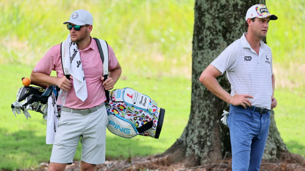 
      Golf’s ‘hottest, muggiest day’: Golfer puts hands in a ice cooler, while caddie needs IV for heat illness
    