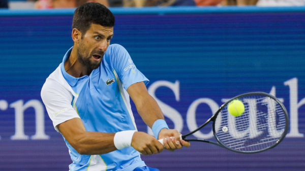 
      Novak Djokovic wins first singles match on US soil since 2021 as Cincinnati Open opponent retires
    